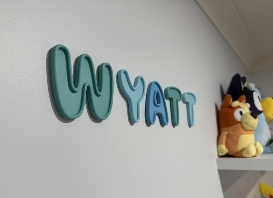 5cm tall Custom Name Sign - Free Shipping